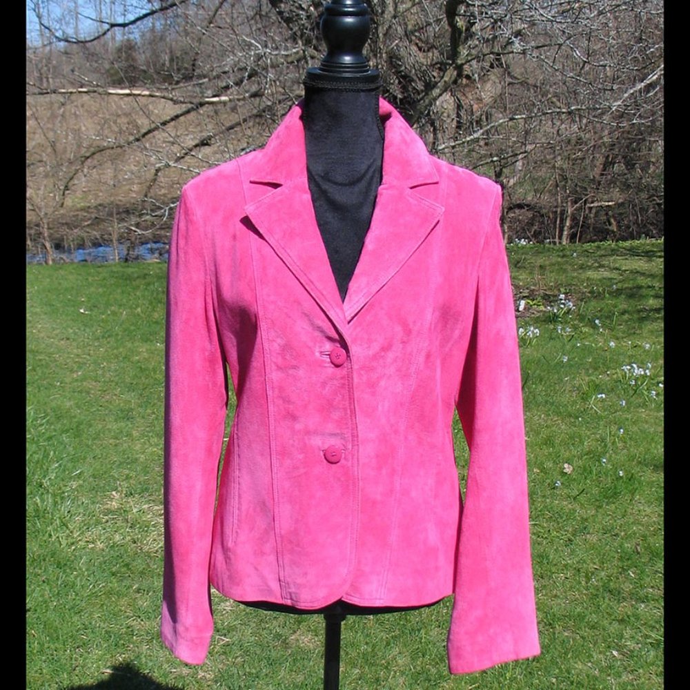 Danier Hot Pink Suede Jacket L0035